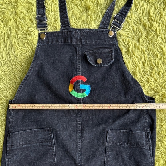 Women's Dark Blue Denim Google Overalls - Picture 6 of 8